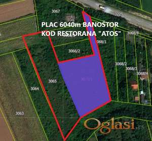 Gradjevinski plac 6040m Fruška gora,  Banoštor pogled na Dunav